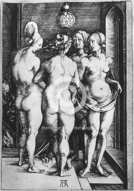 'The Four Witches', 1497, (1936). Artist: Albrecht Dürer