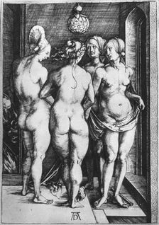 The Four Witches 1497, (1936). Artist: Albrecht Dürer