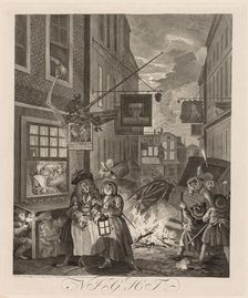 The Four Times of Day: Night, 1738. Creator: William Hogarth (British, 1697-1764)