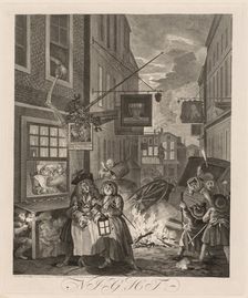 The Four Times of Day: Night, 1738. Creator: William Hogarth (British, 1697-1764)