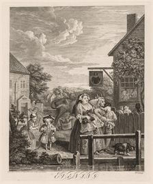 The Four Times of Day: Evening, 1738. Creator: William Hogarth (British, 1697-1764)