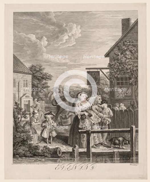 The Four Times of Day: Evening, 1738. Creator: William Hogarth (British, 1697-1764).