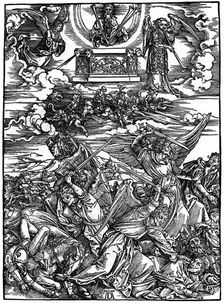 The Four Vengeful Angels 1498, (1936). Artist: Albrecht Dürer