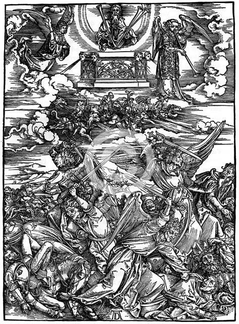 'The Four Vengeful Angels', 1498, (1936). Artist: Albrecht Dürer
