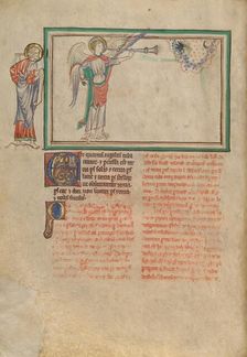 The Fourth Trumpet: The Darkening of a Third of the Celestial Bodies, about 1255-1260. Creator: Unknown