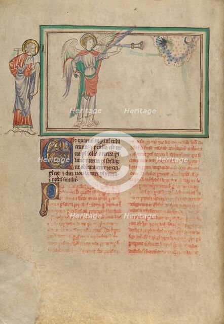 The Fourth Trumpet: The Darkening of a Third of the Celestial Bodies, about 1255-1260. Creator: Unknown.