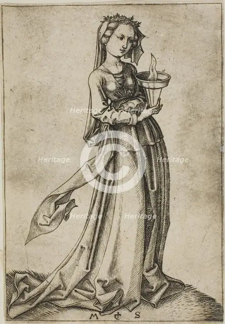 The Fourth Wise Virgin, n.d. Creator: Martin Schongauer.