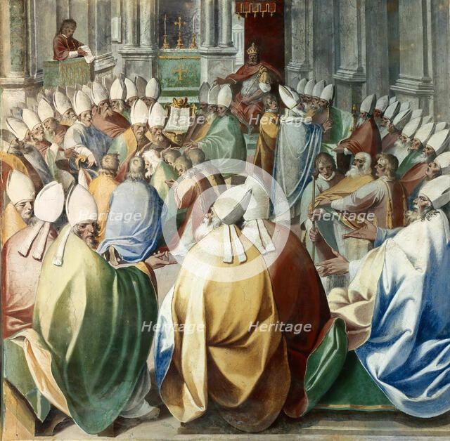 The Fourth Council of Constantinople, ca 1585-1590 . Creator: Nebbia, Cesare (1536-1614).