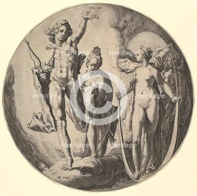 The Fourth Day (Dies IV), from the series The Creation of the World, ca. 1596. Creator: Jan Muller.
