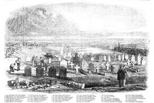 The Fourth Division Burial-ground, on Cathcart's Hill, Crimea, 1856. Creator: Unknown