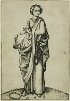 The Fourth Foolish Virgin, n.d. Creator: Martin Schongauer