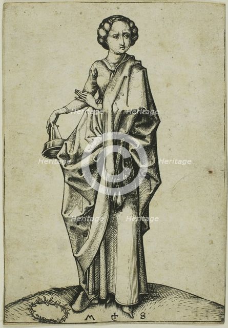 The Fourth Foolish Virgin, n.d. Creator: Martin Schongauer.