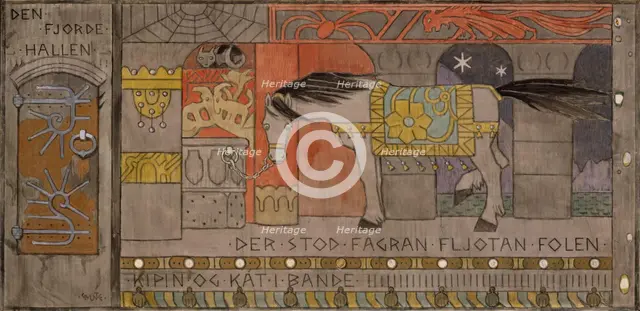 The fourth Hall, probably 1902-1904. Creator: Gerhard Munthe.