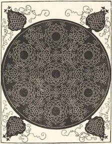 The Fourth Knot (combining seven circular groups of knots with black centers), probably 1506/1507. Creator: Albrecht Durer