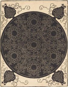 The Fourth Knot (combining seven circular groups of knots with black centers), probably 1506/1507. Creator: Albrecht Durer