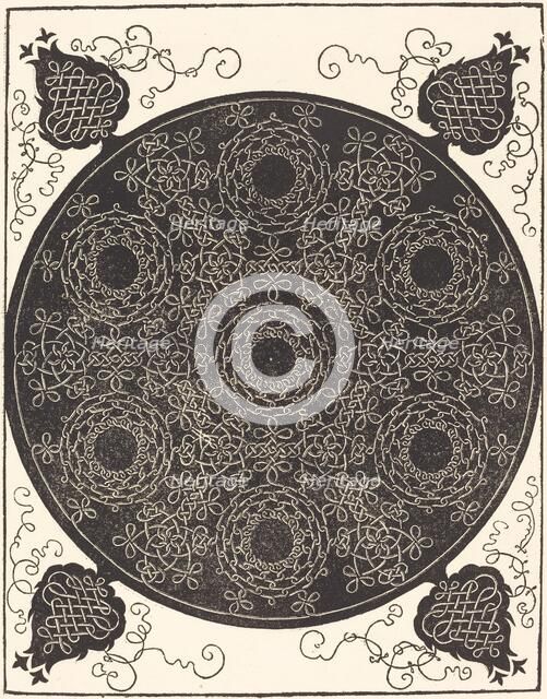 The Fourth Knot (combining seven circular groups of knots with black centers), probably 1506/1507. Creator: Albrecht Durer.