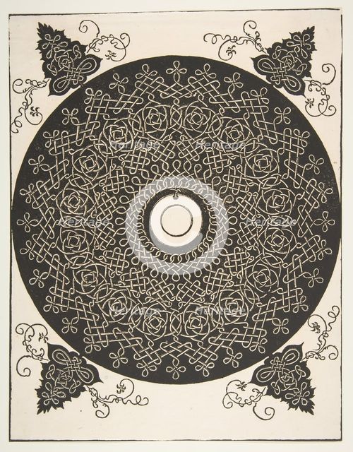 'The Fourth Knot'. Interlaced Roundel with a Round Medallion in its Center, 1521 before. Creator: Albrecht Durer.