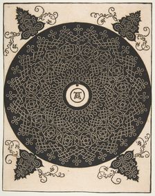 The Fourth Knot Interlaced Roundel with a Round Medallion in its Center, after 1528. Creator: Albrecht Durer