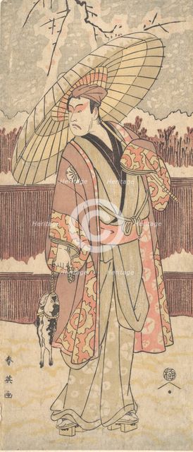 The Fourth Matsumoto Koshiro as a Man Walking under an Umbrella, ca. 1796. Creator: Katsukawa Shun'ei.