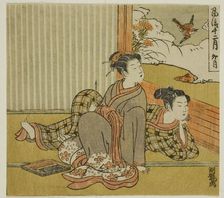 The Fourth Month (Uzuki), from the series "Fashionable Twelve Months (Furyu juni..., c. 1770/72. Creator: Isoda Koryusai
