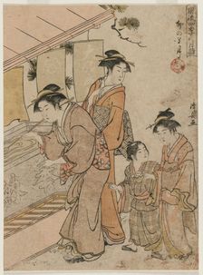 The Fourth Month (from the series Fashionable Monthly Visits to Temples in the Four Seasons), 1784. Creator: Torii Kiyonaga (Japanese, 1752-1815)
