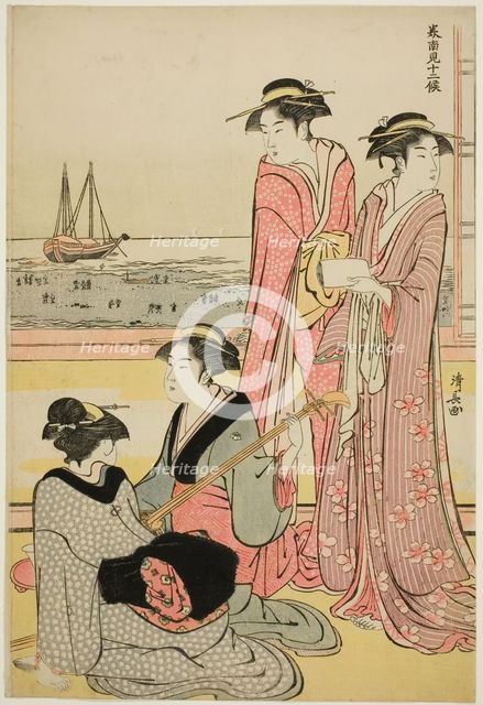 The Fourth Month, from the series "Twelve Months in the South (Minami juni ko)", c. 1784. Creator: Torii Kiyonaga.