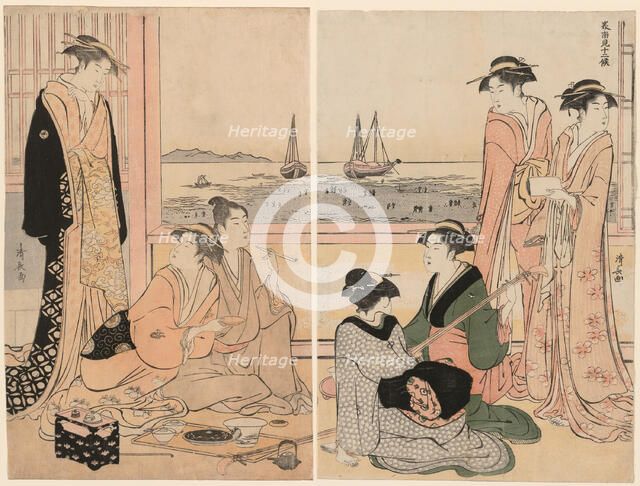 The Fourth Month, from the series "Twelve Months in the South (Minami juni ko)", c. 1784. Creator: Torii Kiyonaga.