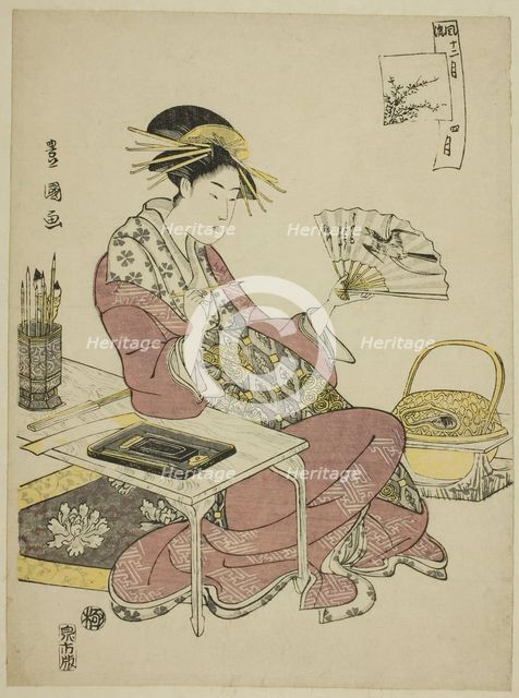 The Fourth Month (Shi gatsu), from the series "Fashionable Twelve Months..., c.1793. Creator: Utagawa Toyokuni I.