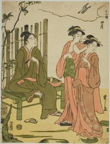 The Fourth Month (Shigatsu), from the series "The Twelve Months (Juni toki)", c. 1791. Creator: Hosoda Eishi