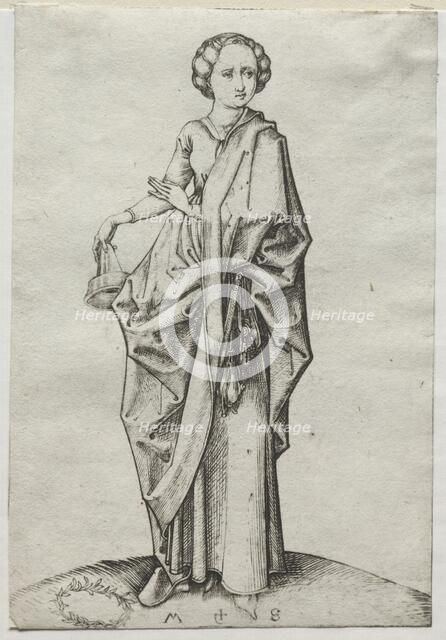 The Fourth of the Foolish Virgins. Creator: Martin Schongauer (German, c.1450-1491).