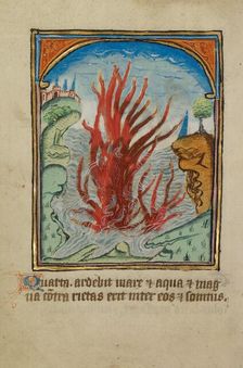 The Fourth Sign before the Day of Judgment; Illustrated Vita Christi..., about 1480-1490. Creator: Unknown