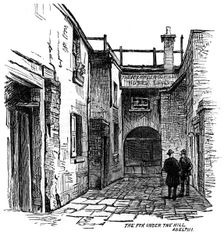 The Fox under the Hill public house, Adelphi, Westminster, London, 1887