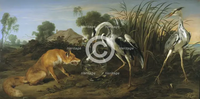 The Fox Visiting the Heron, early-mid 17th century. Creator: Frans Snyders.