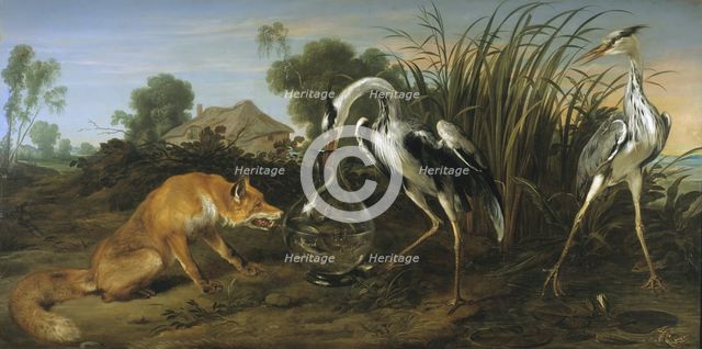 The Fox Visiting the Heron, early-mid 17th century. Creator: Frans Snyders.