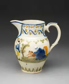The Fox and the Grey Goose Nursery Rhyme Jug, Staffordshire, c. 1800. Creator: Staffordshire Potteries