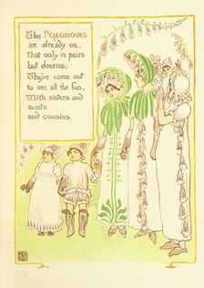 The Foxgloves are already on, Not only in pairs but dozens..., 1899. Creator: Walter Crane