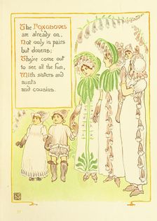 The Foxgloves are already on, Not only in pairs but dozens..., 1899. Creator: Walter Crane