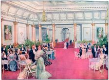 The foyer at the Savoy Restaurant, London, 1905.Artist: Max Cowper