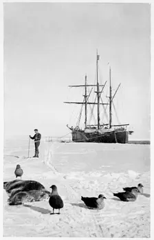 The Fram in the Bay of Whales, Antarctica, 1911-1912. Creator: Unknown