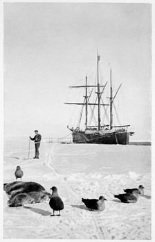 The Fram in the Bay of Whales, Antarctica, 1911-1912. Creator: Unknown