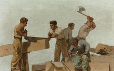 The frame: Sketch for the school in rue Chateau-Landon, 10th arrondissement of Paris, 1881. Creator: Jules Didier