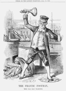 The Frantic Footman, who has had Warning 1859. Creator: Unknown