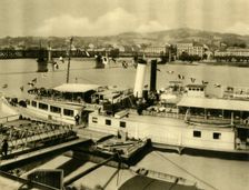The Franz Schubert steamship on the River Danube, Linz, Upper Austria, c1935. Creator: Unknown