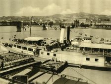 The Franz Schubert steamship on the River Danube, Linz, Upper Austria, c1935. Creator: Unknown