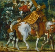 The Frankfurt Altarpiece of the Exaltation of the True Cross: Heraclius on..., 1603-1605. Creator: Adam Elsheimer
