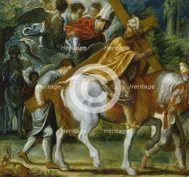 The Frankfurt Altarpiece of the Exaltation of the True Cross: Heraclius on..., 1603-1605. Creator: Adam Elsheimer.