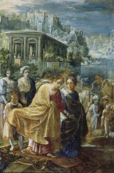 The Frankfurt Altarpiece of the Exaltation of the True Cross: The Embarkation..., 1603-1605. Creator: Adam Elsheimer