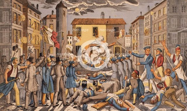 The Frankfurter Wachensturm on 3 April 1833, ca 1834.