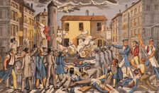The Frankfurter Wachensturm on 3 April 1833, ca 1834