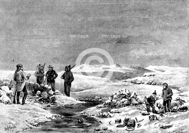 The Franklin Celebration: discovery of relics of the Franklin Expedition, 1895. Creator: Carl Hentschel.